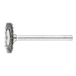 3/4 MINIATURE MTD WHEEL BRUSH .005 SS