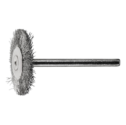 1IN MINIATURE MTD WHEEL BRUSH .003 SS