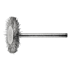 1IN MINIATURE MTD WHEEL BRUSH .005 SS