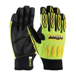 LG MAD MAX HI-VIS YEL BLK RNFRCD GLOVE