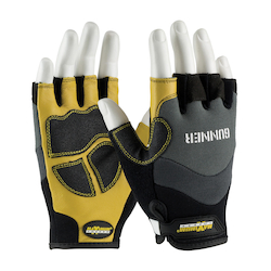 LG GRY GUNNER GOATSKIN RNFRCD PALM GLOVE