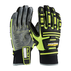 2XL ROUSTABOUT, HI-VIS YEL BACK GLOVE