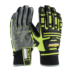 2XL ROUSTABOUT KV,HI-VIS YEL GLOVE