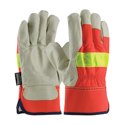 HI VISIBILITY LEATHER GLOVE -