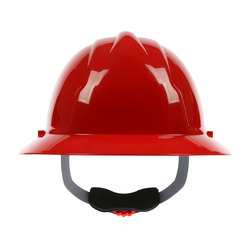 RED SAFETY WORKS FULL BRIM HARD HAT