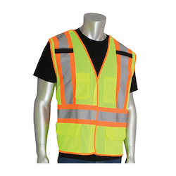 2XL LIME 5PT BREAKAWAY CLASS2 MESH VEST