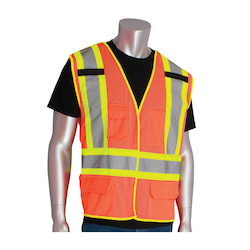 2XL ORG 5PKT BREAKAWAY CLASS2 MESH VEST