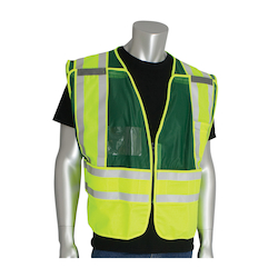 2XL-5XL GRN ANSI 207 PSV VEST, ID PCKTS,