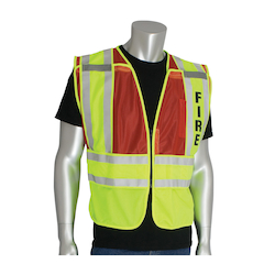 2XL-5XL RED ANSI 207 PSV VEST, FIRE,