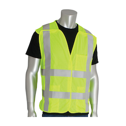 2XL/3XL HI-VIS YEL CLS2 SOLID VEST