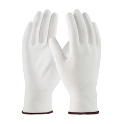 2XL WHT POLYESTER 13G SHELL WHT PU GLOVE