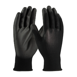 2XS BLK POLYESTER 13G GLOVE BLK PU