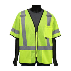 5XL VEST, CLASS3, HI-VIS YEL MESH,