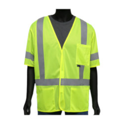 5XL HI-VIS GRN VEST ANSI CLASSIII SELF