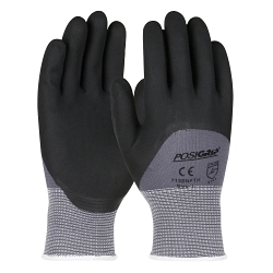 2XL POSIGRIP GLOVE GRY NYLON SHELL, BLK