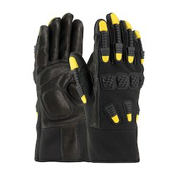 LG BLK FR SYNTHETIC LEATHER GLOVE