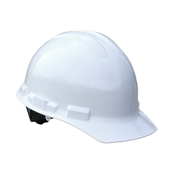 WHT HDPE CAP 6PT PINLOCK HARD HAT