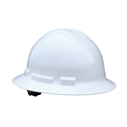 WHT HDPE FULL BRIM 4PT RATCHET HARD HAT