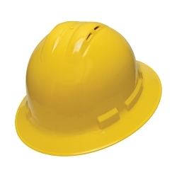 YEL HDPE QUARTZ VENT FULL BRIM HARD HAT