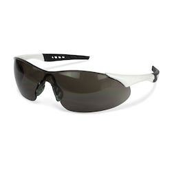 SMK AF SAFETY GLASSES w/ WHT FRAME