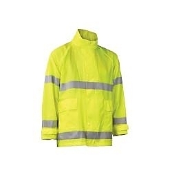 MD HI-VIS GRN PVC/NYL RW25 RAIN JACKET