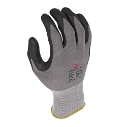 LG GRY POLY/MICRO FOAM NITRILE DOT GLOVE