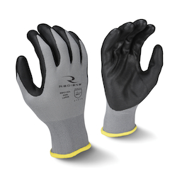LG GRY POLY/FOAM NITRILE GRIPPER GLOVE