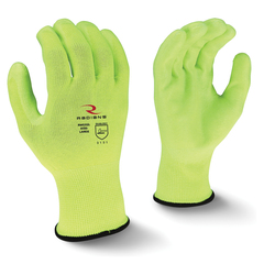 LG HI-VIS YEL SHELL/PU PALM WORK GLOVE