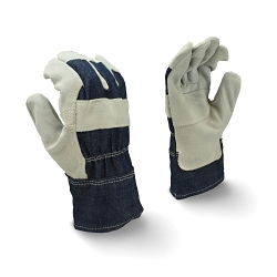 LG GRY LEATHER SHOULDER LEATHER GLOVE