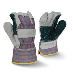LG GRY JOINT PALM LEATHER GLOVE