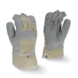 2XL GRY DUCK CUFF SPLT COW LEATHER GLOVE