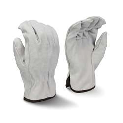 LG GRY SPLT COW LEATHER DRIVER GLOVE