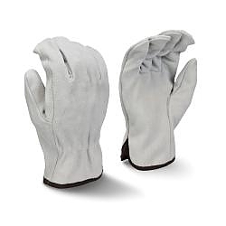 SM GRY SPLT COW LEATHER DRIVER GLOVE