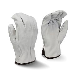 2XL GRY SPLT COW LEATHER DRIVER GLOVE