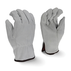LG GRY SPLT COW LEATHER DRIVER GLOVE