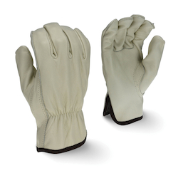 LG GRY STD GRAIN LEATHER DRIVER GLOVE