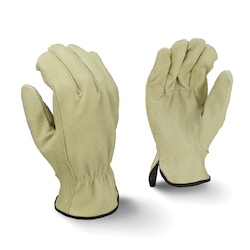 LG GRY TOP GRAIN LEATHER DRIVER GLOVE