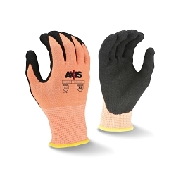 LG HI-VIS ORG A7 SANDY NITRILE GLOVE