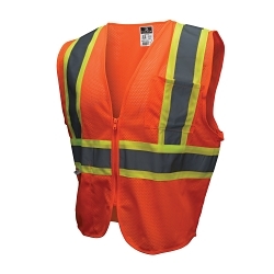 2XL ORG ECON CLASS2 VEST w/CONTRAST TRIM