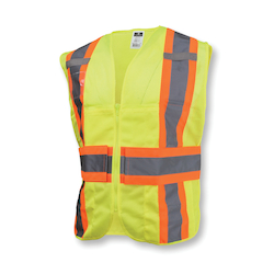 3XL-5XL GRN EXPAND VEST w/ CONTRAST