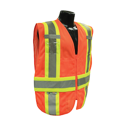 3XL-5XL ORG EXPAND VEST w/ CONTRAST