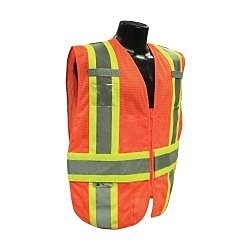XL-2XL ORG EXPAND VEST w/ CONTRAST