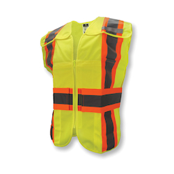 3XL-5XL GRN BREAKAWAY VEST w/ CONTRAST