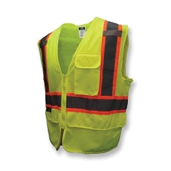 3XL HI-VIS GRN CLASS2 SURVEYOR VEST