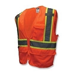XL HI-VIS ORG CLASS2 SURVEYOR VEST