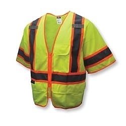 3XL HI-VIS GRN CLASS3 SURVEYOR VEST