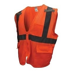 5XL HI-VIS ORG SURVEYOR CLASS2 VEST
