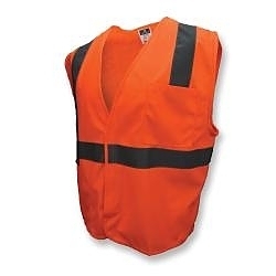 4XL HI-VIS ORG ECON CLASS2 SOLID VEST