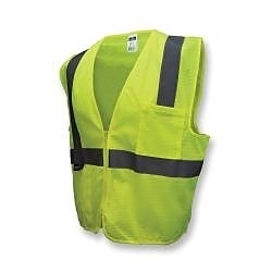 3XL HI-VIS GRN ECON MESH ZIPPERED VEST