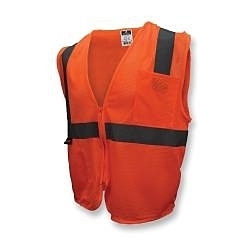 2XL ORG ECON MESH CLASS2 VEST w/ ZIP